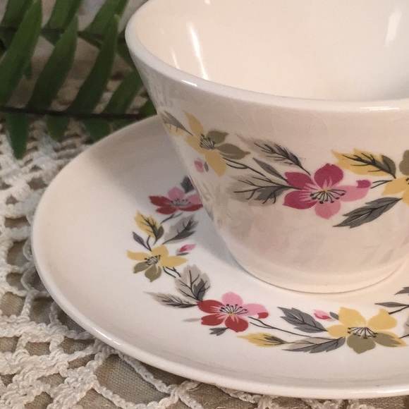 Vintage Floral Teacup And Saucer Set - Picture 2 of 16